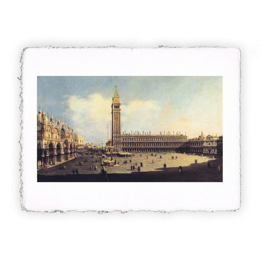 Stampa di Bernardo Bellotto - Piazza San Marco dalla torre dell'orologio - 1740