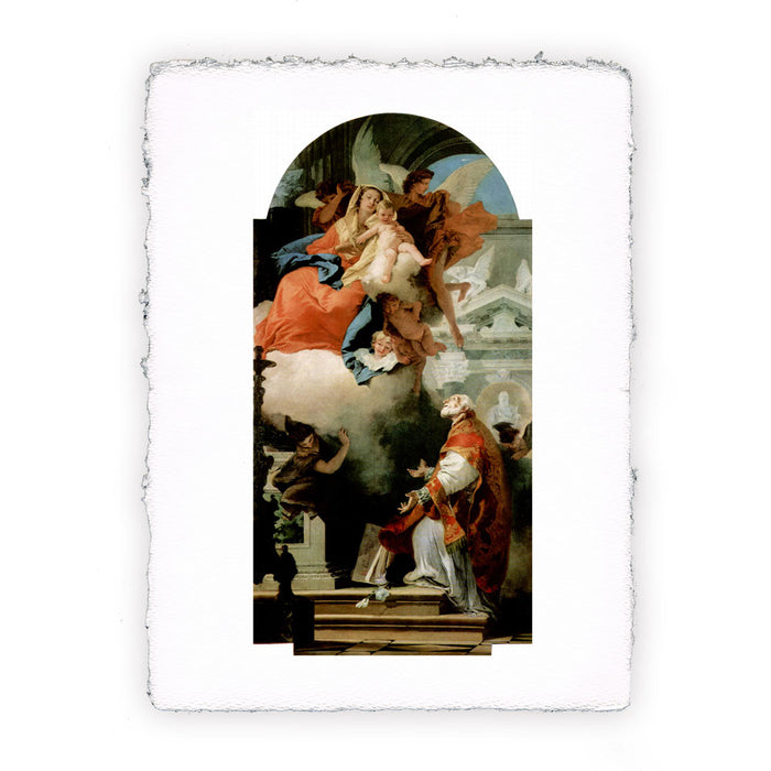 Stampa di Giambattista Tiepolo - Apparizione della Vergine a San Filippo Neri - 1739-1740