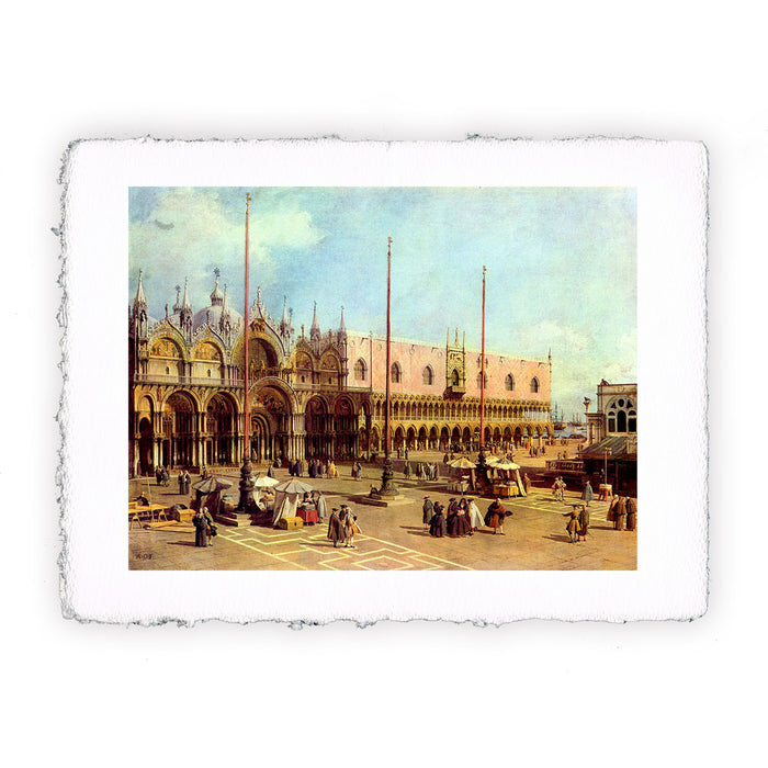 stampa Canaletto Venezia, Piazza San Marco II del 1743