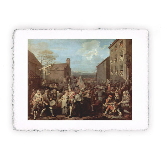 Stampa di William Hogarth - La marcia delle Guardie verso Finchley - 1750