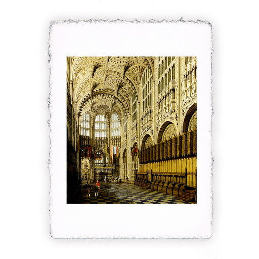 Stampa di Canaletto - Interno Cappella Enrico VII, Abbazia di Westminster - 1750-1753