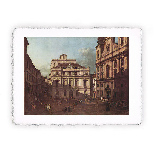 Stampa di Bernardo Bellotto - Vienna, piazza di fronte all'Università da sud-est - 1759
