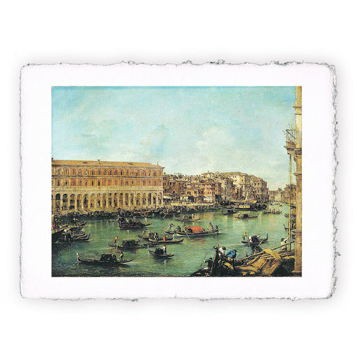 Stampa di Francesco Guardi - Veduta del Canal Grande con le Fabbriche Nuove di Rialto - 1756-1760
