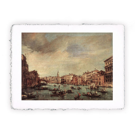 Stampa di Francesco Guardi - ll Canal Grande visto dal Ponte di Rialto - 1765