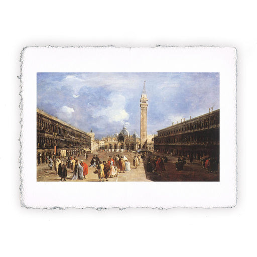 Stampa di Francesco Guardi - Piazza San Marco verso la Basilica - 1765