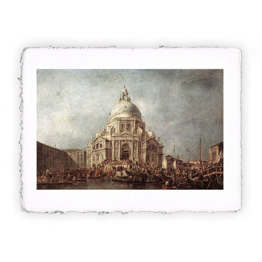 Stampa di Francesco Guardi - Il Doge alla Basilica della salute - 1766-1770