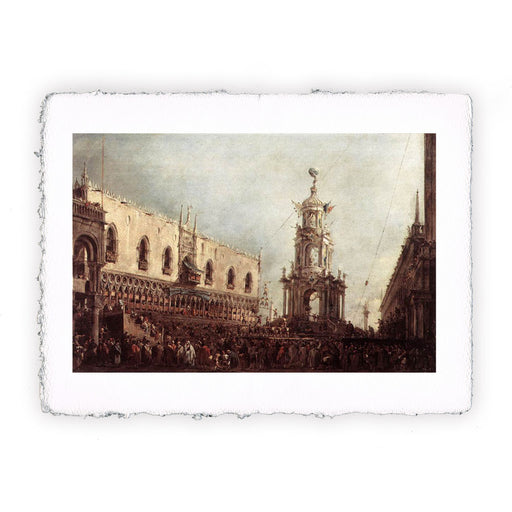 Stampa di Francesco Guardi - Martedì grasso in Piazzetta - 1770