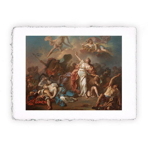 Stampa di Jacques Louis David - Diana e Apollo trafiggono i figli di Niobe con le loro frecce - 1772