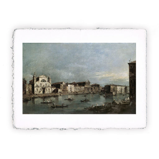 Stampa di Francesco Guardi - Il Canal Grande con Santa Lucia e gli Scalzi - 1780