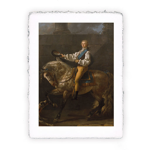 Stampa di Jacques Louis David - Ritratto equestre di Stanislao Kostka Potocki - 1781