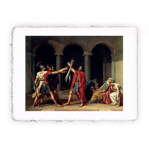 Stampa di Jacques Louis David - Il giuramento degli Orazi - 1784