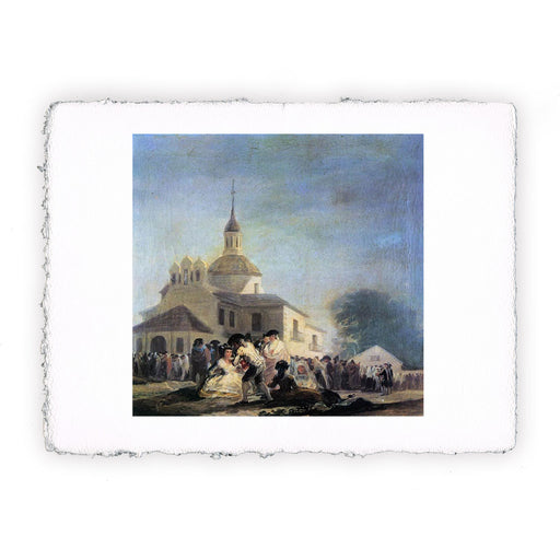 Stampa di Francisco Goya - Pellegrinaggio alla chiesa di San Isidro - 1788