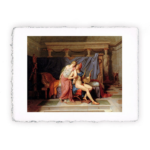 Stampa di Jacques Louis David - Paride e Elena - 1788