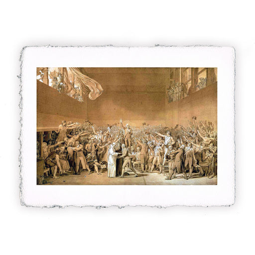 Stampa di Jacques Louis David - Il giuramento nel campo di pallacorda il 20 giugno 1789 - 1791