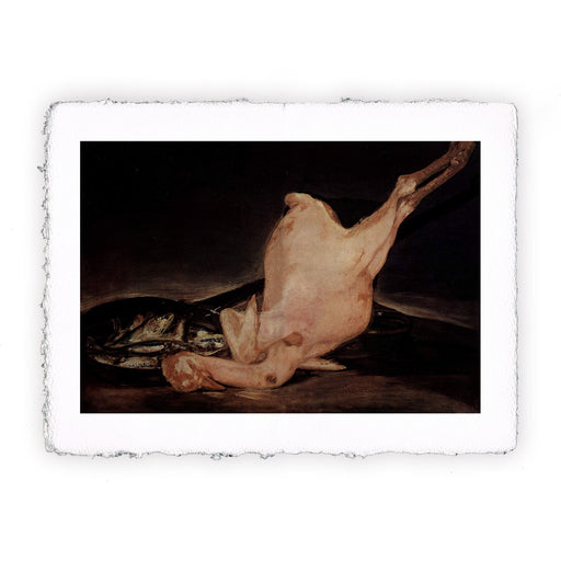 Stampa di Francisco Goya - Natura morta con tacchino spennato e tegame con pesce - 1812