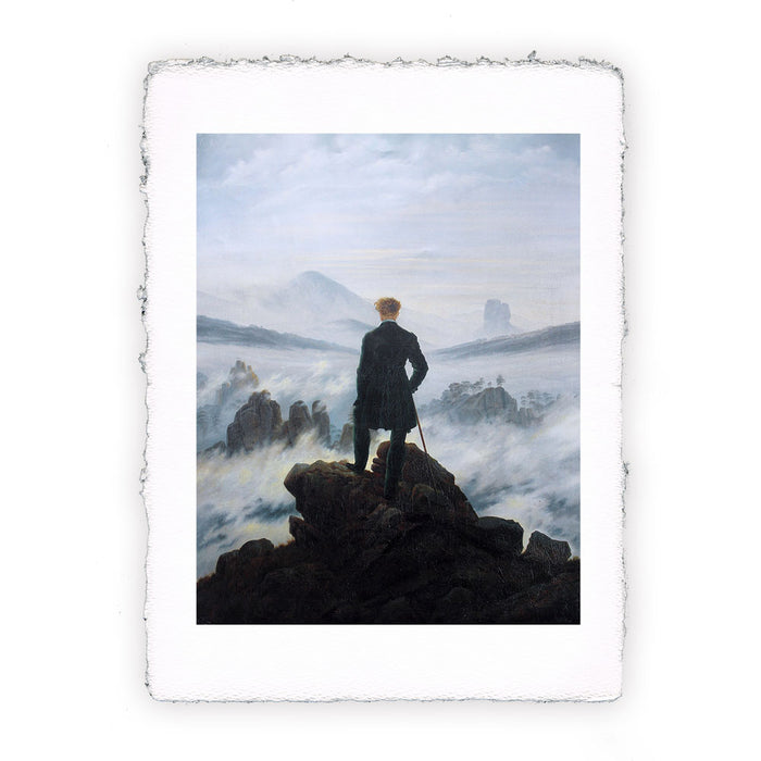 Stampa Caspar David Friedrich Il Viandante sul mare di nebbia