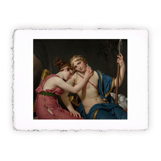 Stampa di Jacques Louis David - L'addio di Telemaco ed Eucaristia - 1818