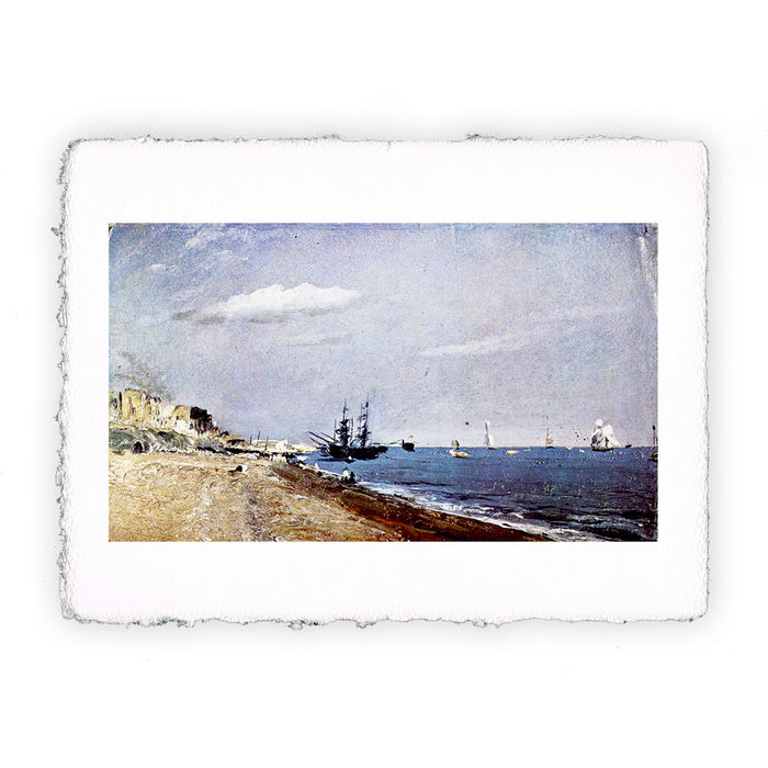 Stampa di John Constable - La spiaggia di Brighton con colliers - 1824