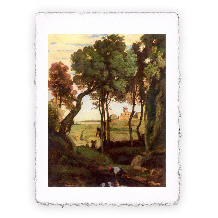 Stampa di Camille Corot - Castel Gandolfo - 1826