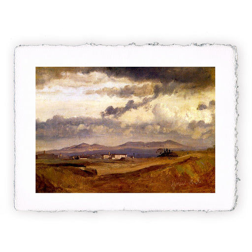 Stampa di Camille Corot - Veduta della campagna romana - 1826