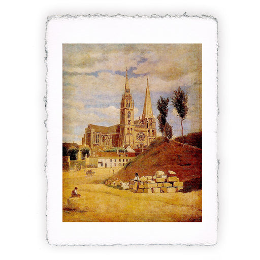 Stampa di Camille Corot - Cattedrale di Chartres - 1830