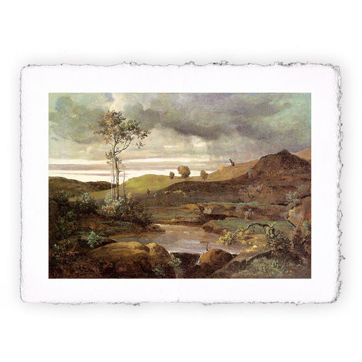 Stampa di Camille Corot - La campagna romana d'inverno - 1830