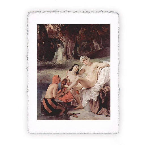 Stampa di Francesco Hayez - Betsabea al bagno - 1834