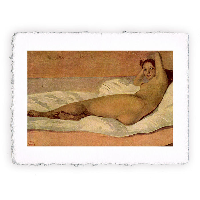 Stampa di Camille Corot - L'odalisca romana Marietta - 1843