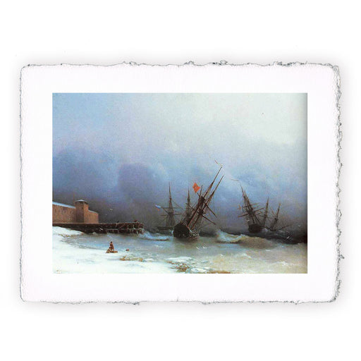 Stampa di Ivan Aivazovsky - Avviso di tempesta - 1851