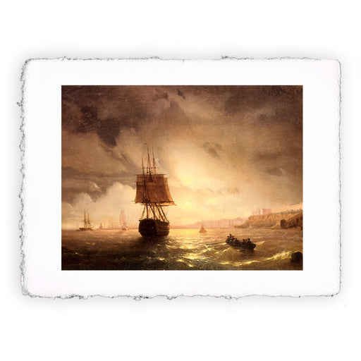 Stampa di Ivan Aivazovsky - La rada a Odessa sul Mar Nero - 1852