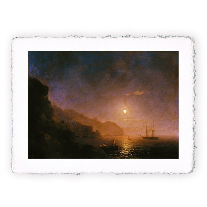 Stampa di Ivan Aivazovsky - Notte ad Amalfi - 1854