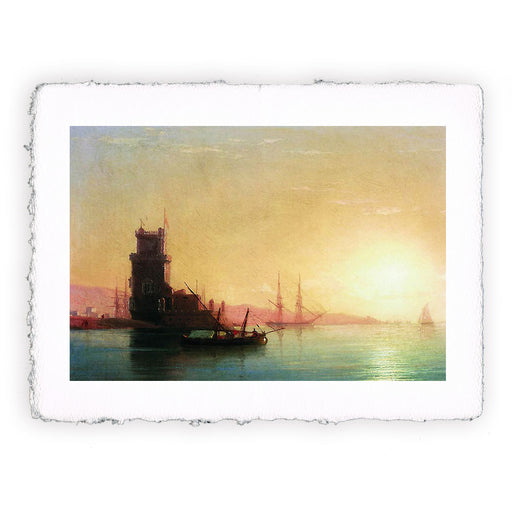 Stampa di Ivan Aivazovsky - Lisbona all'alba - 1860