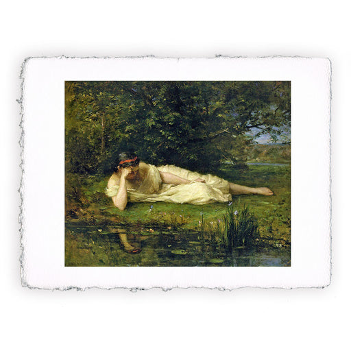Stampa di Berthe Morisot - Studio. Il bordo dell'acqua - 1864