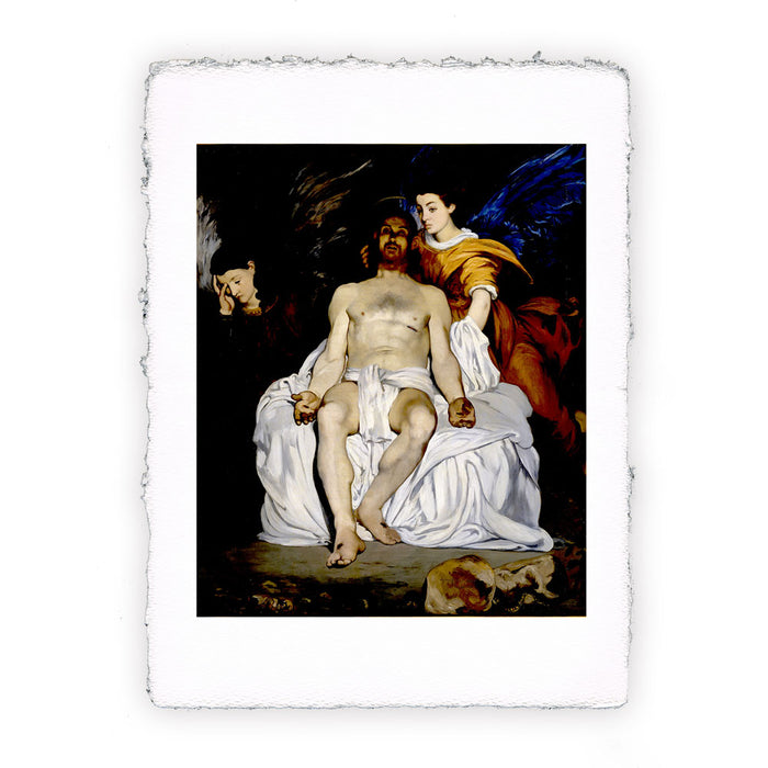 Stampa di Édouard Manet - Il Cristo morto e gli angeli - 1864