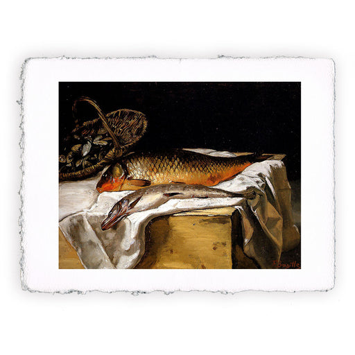 Stampa di Jean Frédéric Bazille - Natura morta con pesce - 1866