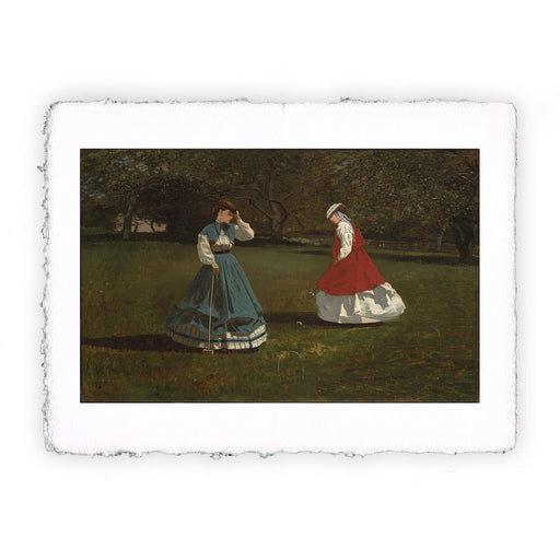 Stampa di Winslow Homer - Gara di croquet - 1866