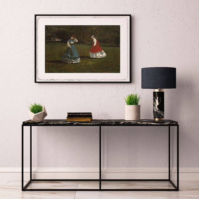 Print of Winslow Homer - Croquet contest - 1866