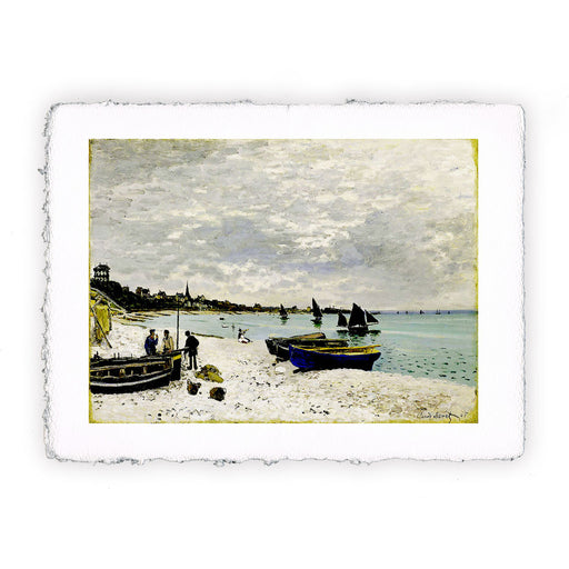 Stampa di Claude Monet - Spiaggia di Sainte Adresse del 1867
