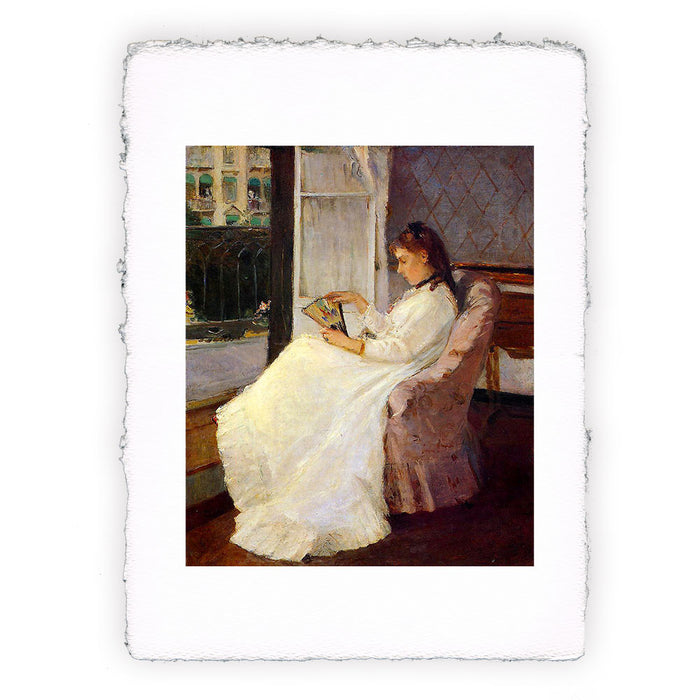 Stampa di Berthe Morisot - La sorella dell'artista alla finestra - 1869
