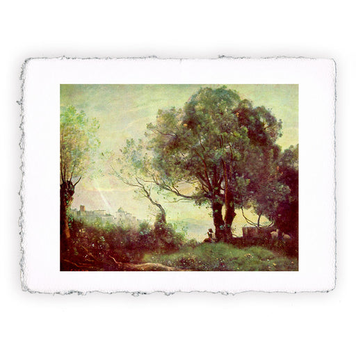 Stampa di Camille Corot - Paesaggio a Castel Gandolfo - 1870