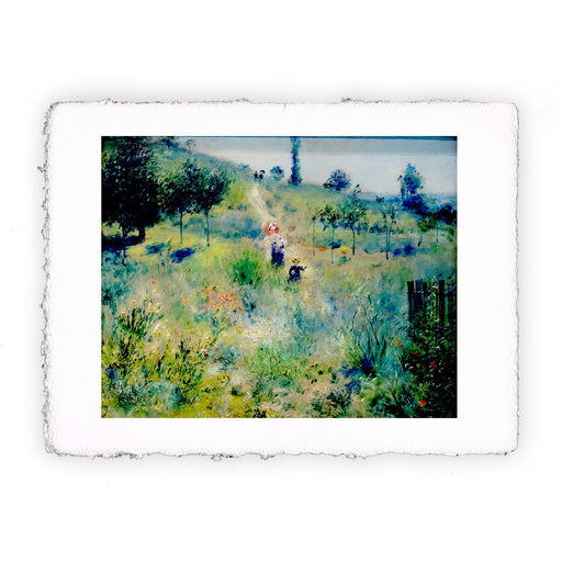 Stampa di Pierre-Auguste Renoir - Sentiero in salita nell'erba alta - 1874