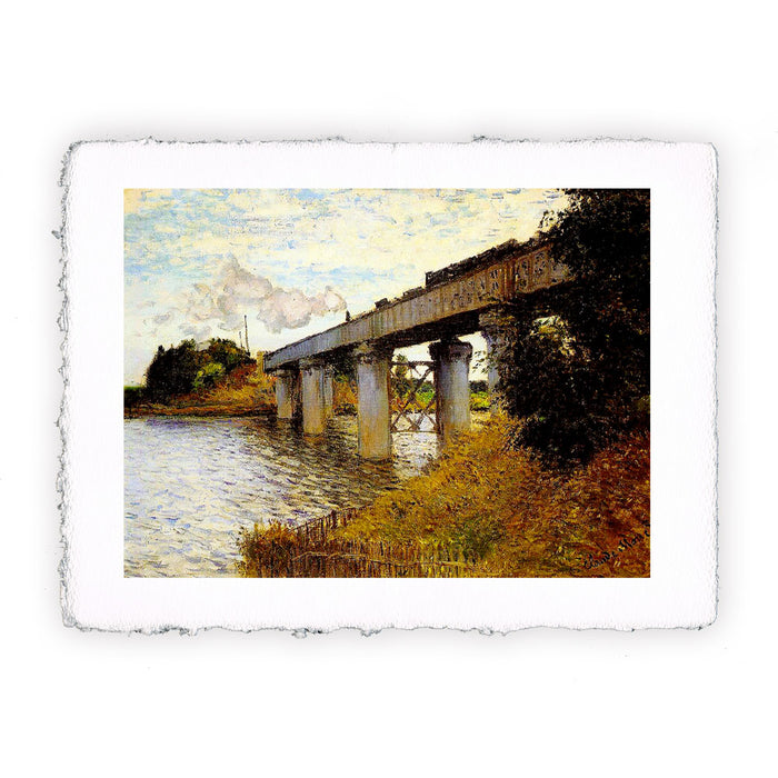 Stampa di Claude Monet - Il ponte della ferrovia ad Argenteuil del 1874