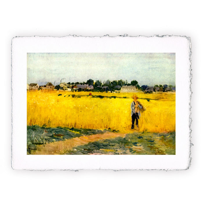 Stampa di Berthe Morisot - Campo di grano a Gennevilliers - 1875