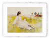 Stampa di Berthe Morisot - Donna e bambino sull'erba - 1875
