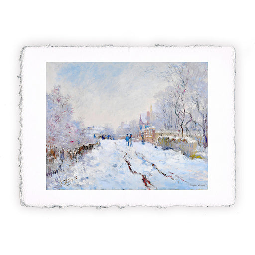 Stampa di Claude Monet - Neve all'Argenteuil - 1875