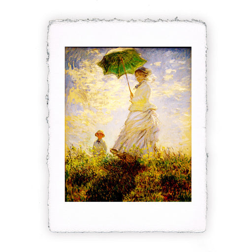 Stampa di Claude Monet - Donna col parasole (Madame Monet con suo figlio) - 1875