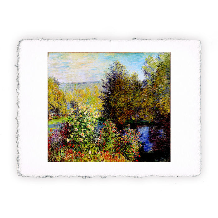 Stampa di Claude Monet L'angolo del giardino a Montgeron del 1876