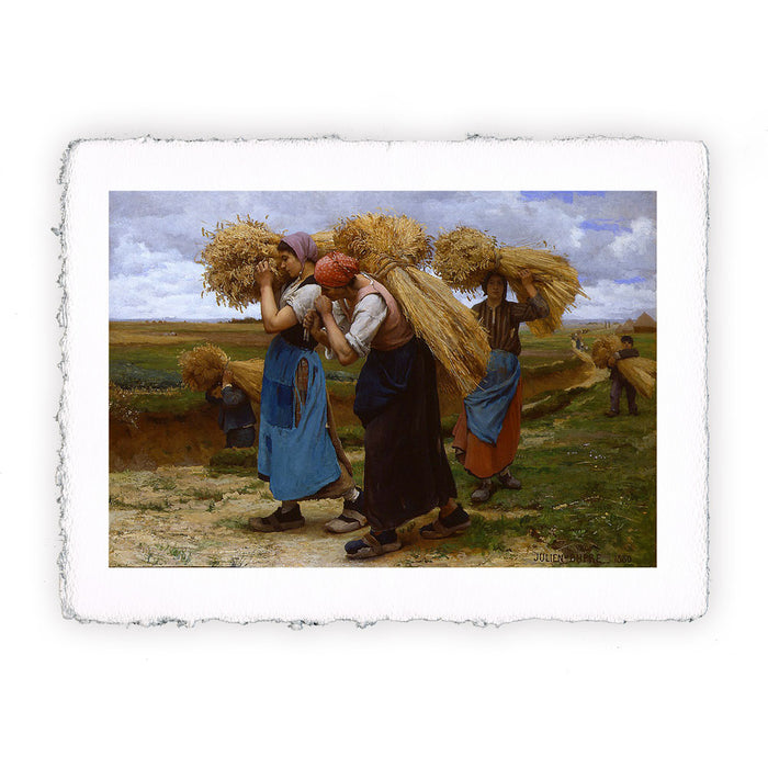 Stampa di Julien Dupré - Le raccoglitrici di grano - 1880