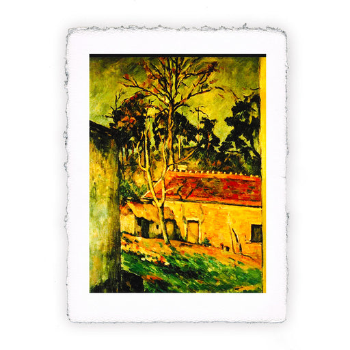 Stampa di Paul Cézanne - Il cortile della fattoria a Auvers - 1879-1880