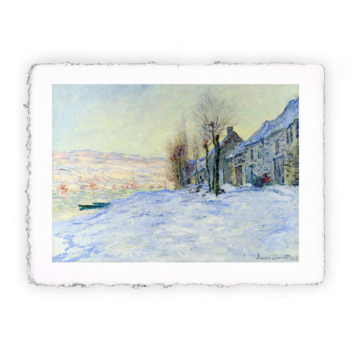 Stampa di Claude Monet - Lavacourt. Sole e neve - 1881
